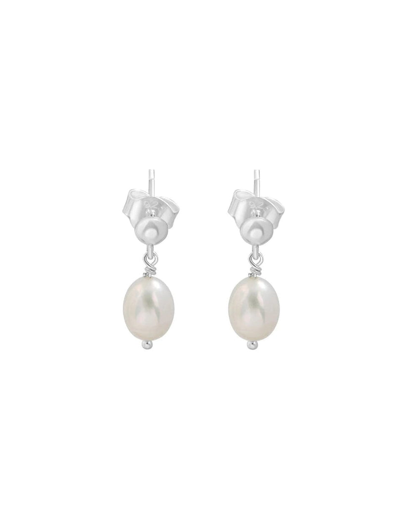 Pearl Drop Studs - Silver EARRINGS MIDSUMMER STAR 