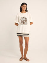 Bloom Studio Oversized T-Shirt Vintage - White T-SHIRT RHYTHM 