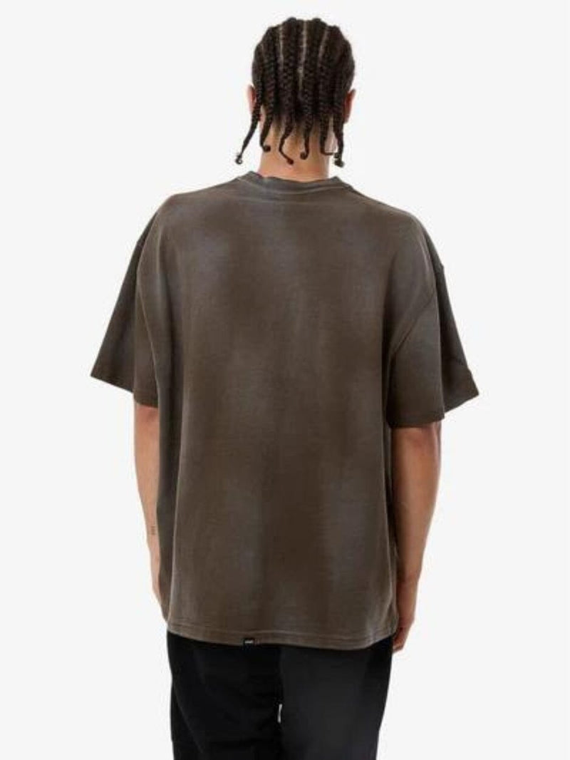 Cortex Worn Box Fit Oversize Tee - Faded Tarmac T-SHIRT THRILLS 