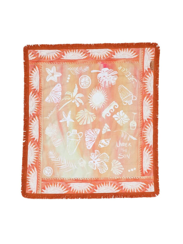 Sol Picnic Rug - Tangerine PICNIC BLANKETS WANDERING FOLK 