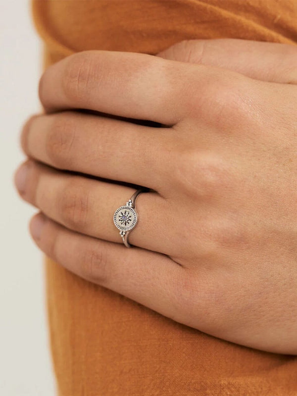 Solstice Rainbow Moonstone Signet Ring RINGS MIDSUMMER STAR 