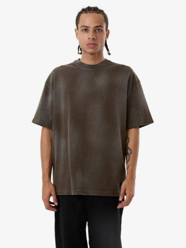 Cortex Worn Box Fit Oversize Tee - Faded Tarmac T-SHIRT THRILLS 