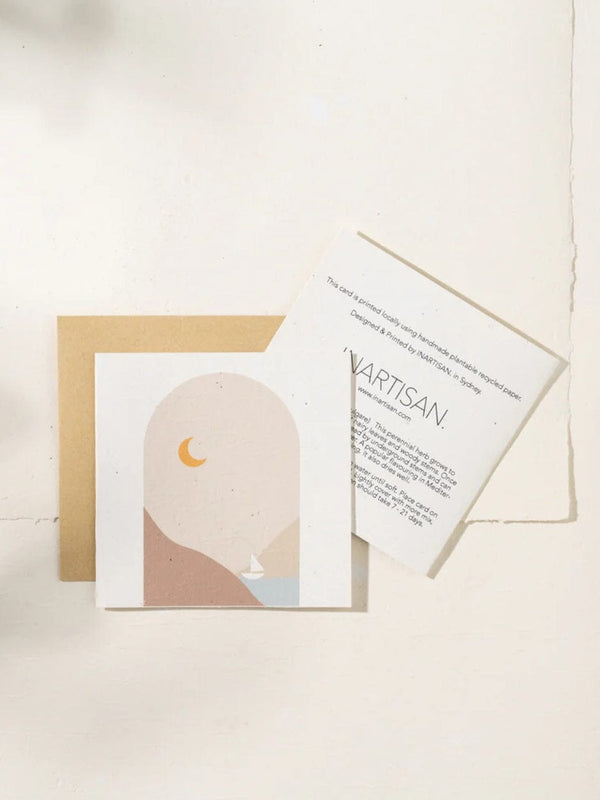 Plantable Card - Moonlit Sailing CARDS INARTISAN 