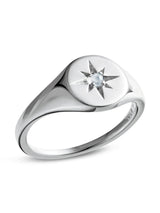 Enchanted Light Moonstone Signet Ring - Silver RINGS MIDSUMMER STAR 