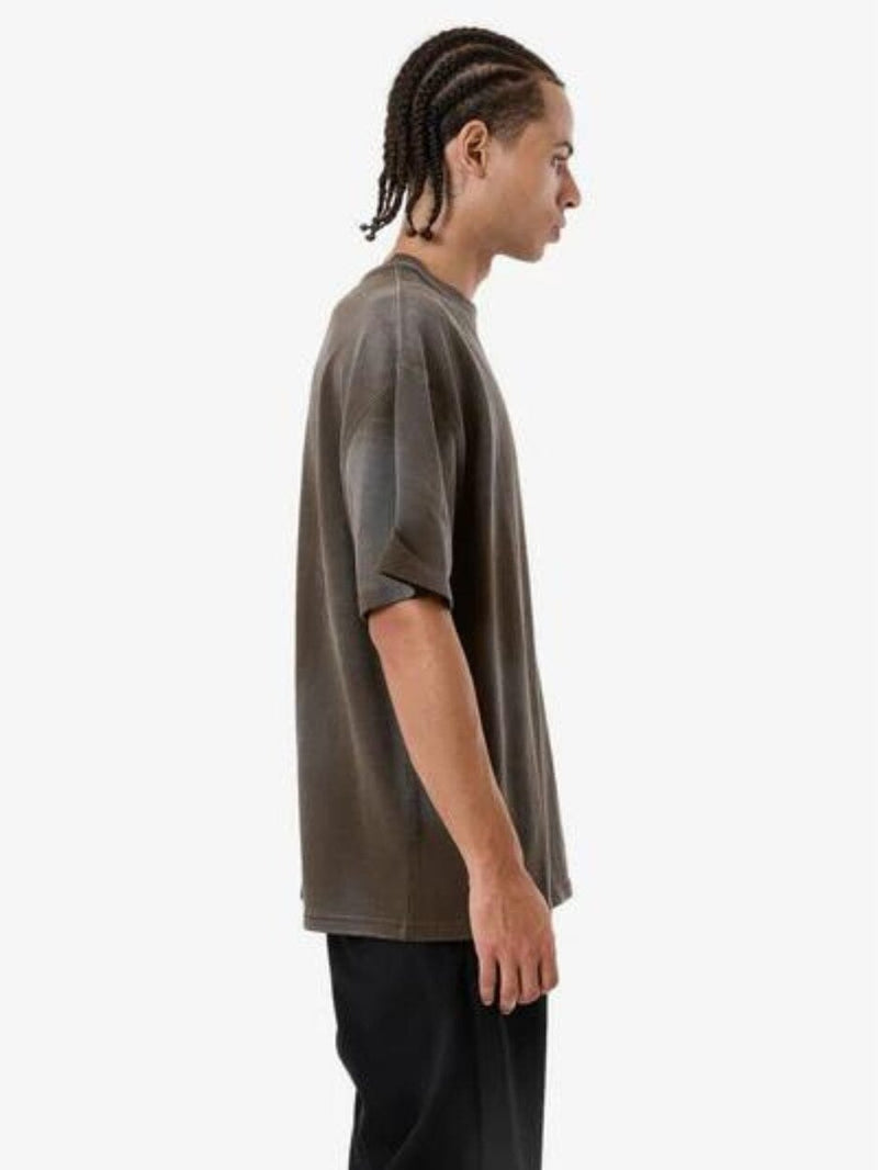 Cortex Worn Box Fit Oversize Tee - Faded Tarmac T-SHIRT THRILLS 