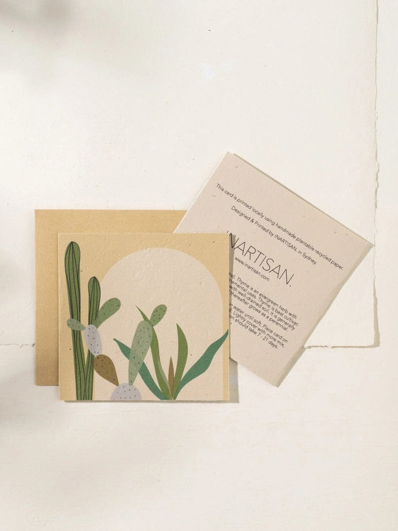 Plantable Card - Cactus Arch CARDS INARTISAN 