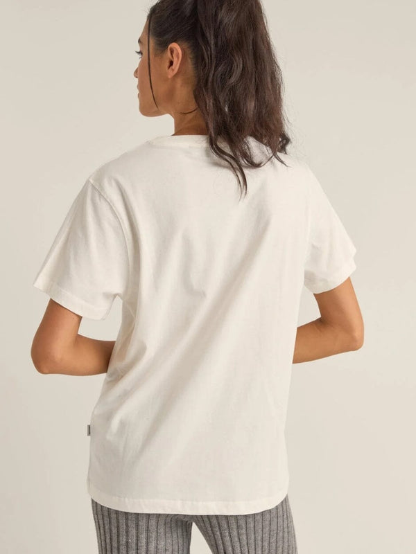 Logo Boyfriend Tee - White T-SHIRT RHYTHM 