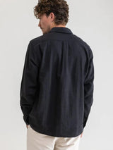 Classic Linen Ls Shirt - Vintage Black LONG SLEEVE RHYTHM 