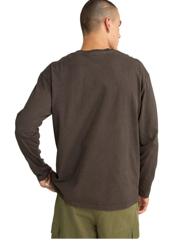 Flame Printed Vintage Ls T-Shirt - Black JUMPER RHYTHM 