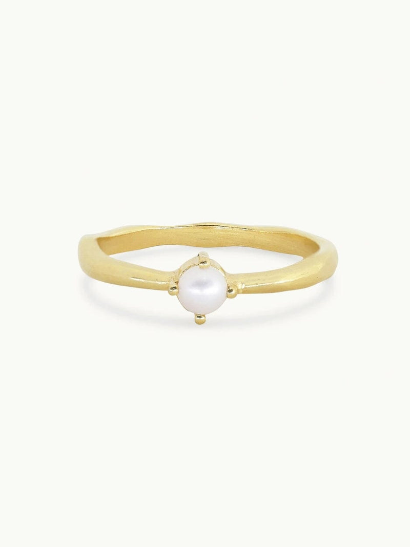 June Pearl Gold Birthstone Ring RINGS TONIMAY 