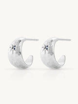 Mia Baby Sapphire Silver Hoops EARRINGS TONIMAY 