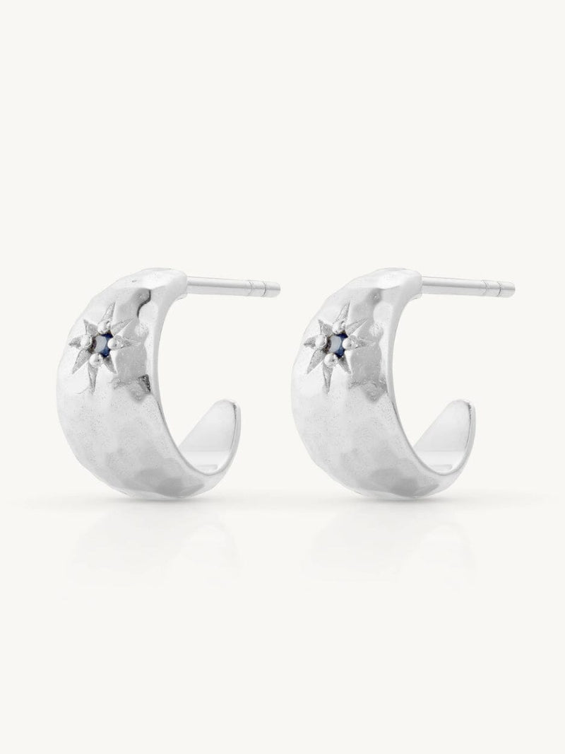 Mia Baby Sapphire Silver Hoops EARRINGS TONIMAY 