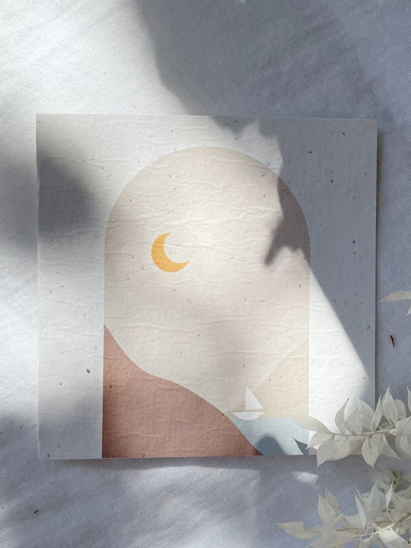 Plantable Card - Moonlit Sailing CARDS INARTISAN 